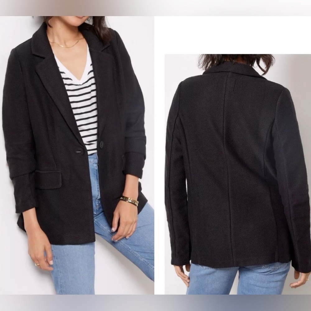 Sanctuary black textured blazer, medium